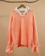 Chargez l'image dans la visionneuse de la galerie,Camisola de malha c/ capuz em renda CHARME
