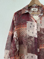 Load image in the gallery viewer,Camisa oversize em chiffon PROVENCE
