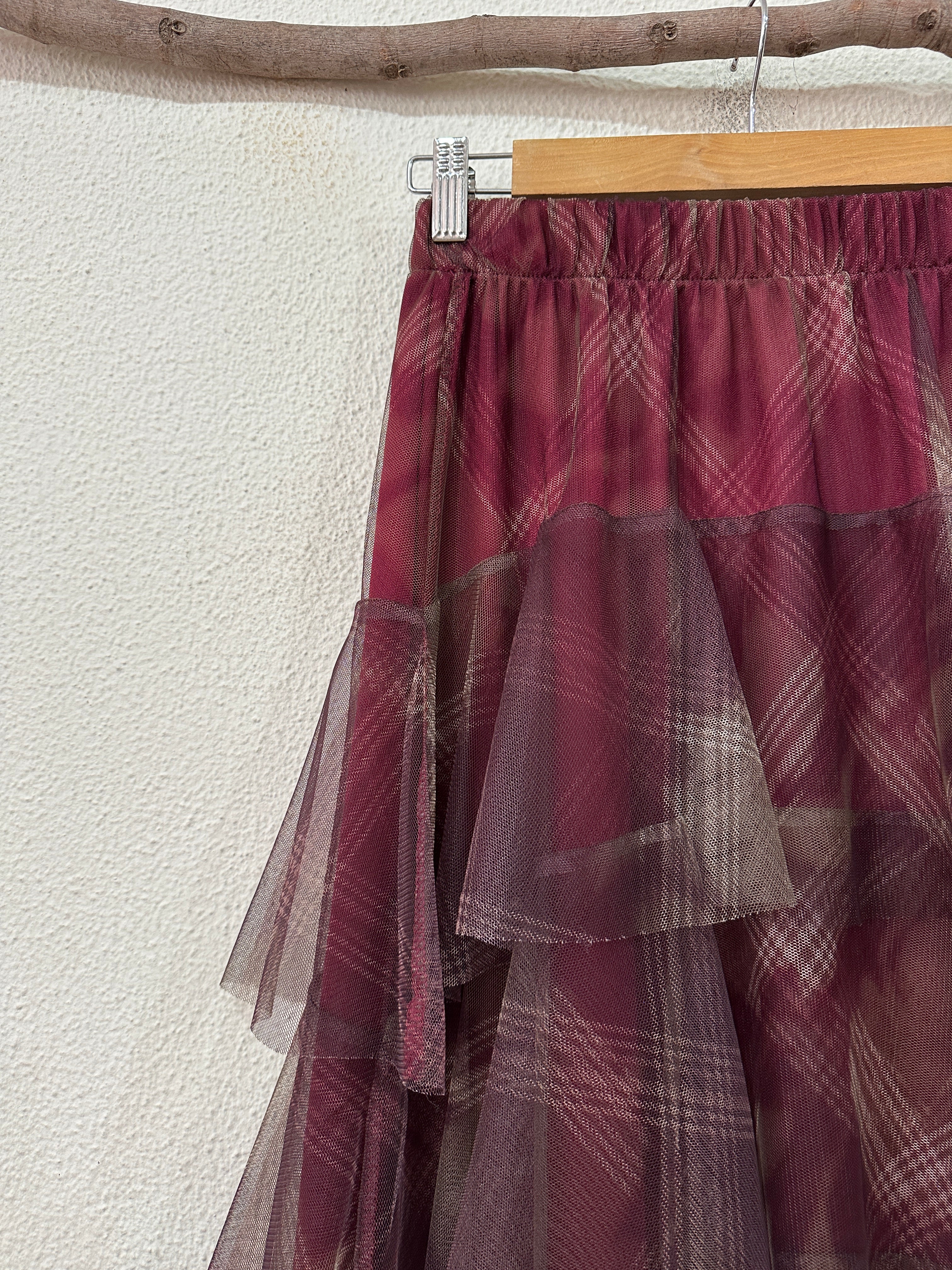 Saia em tule c/ folhos BOSTON