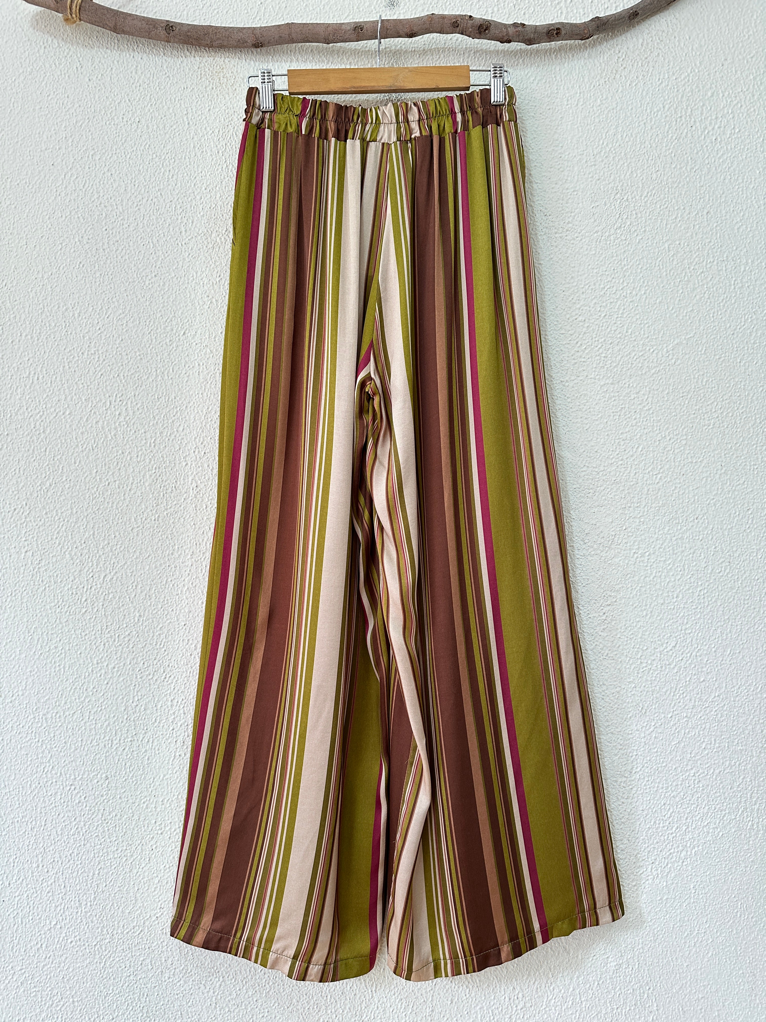 Pantalonas c/ seda e bolsos CORA