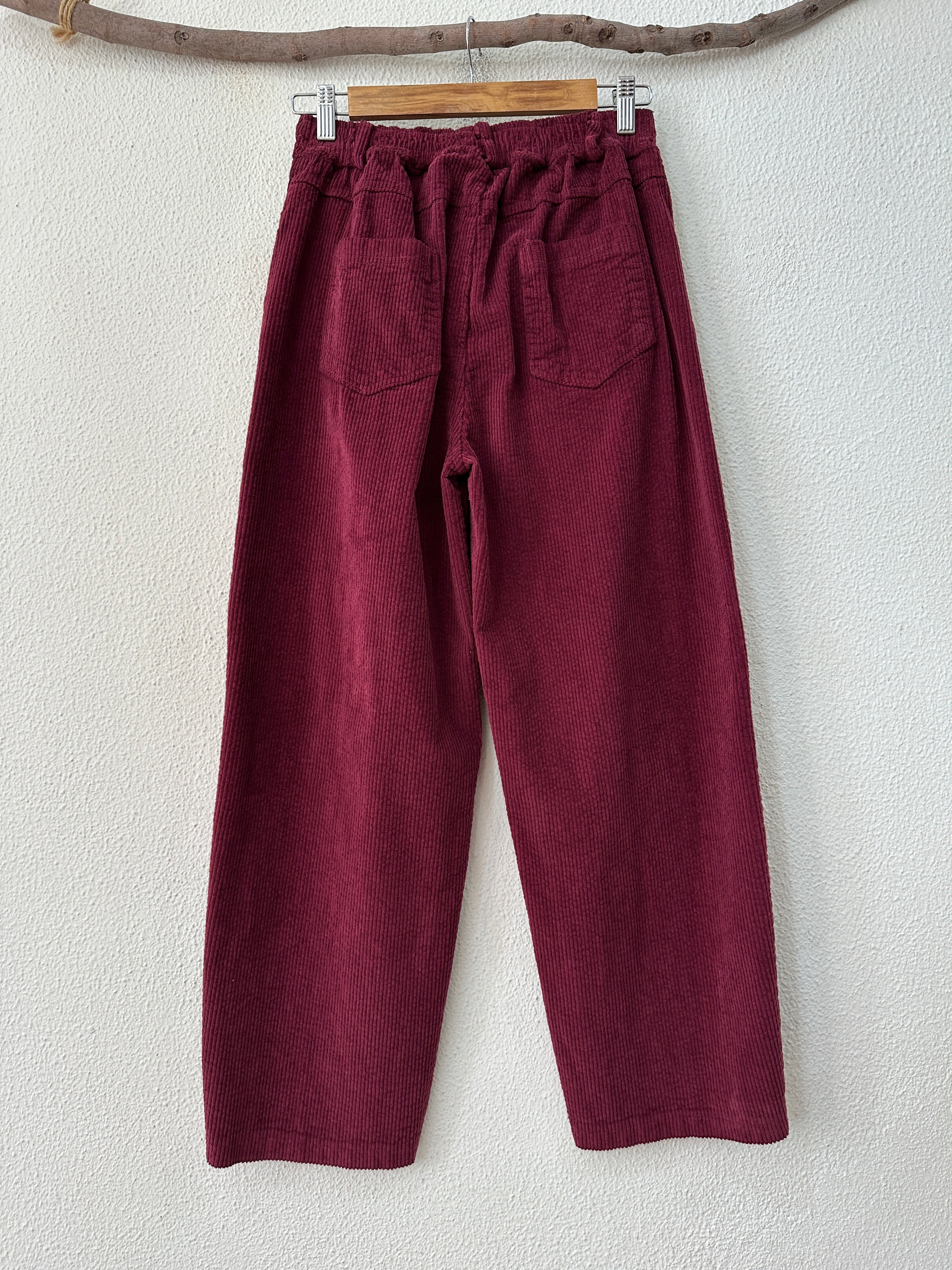 Calças baggy em bombazina BILBAU