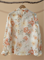 Cargue la imagen en el visor de la galería,Blusa em chiffon c/ pregadeira amovível SUNNY
