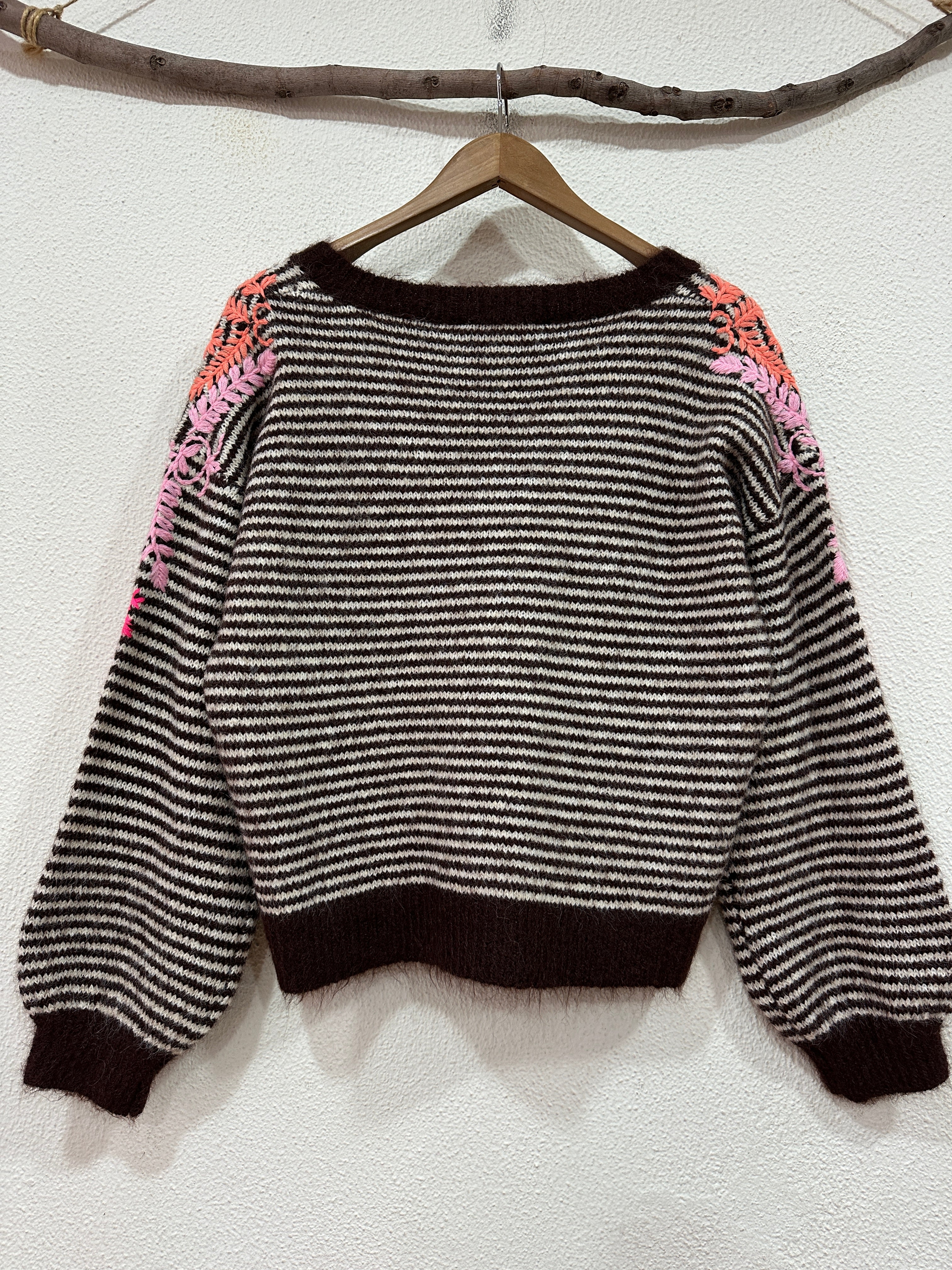 Camisola de malha c/ bordados PEONY