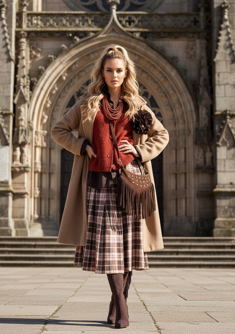 Sobretudo em fazenda c/ bolsos EDINBURGH