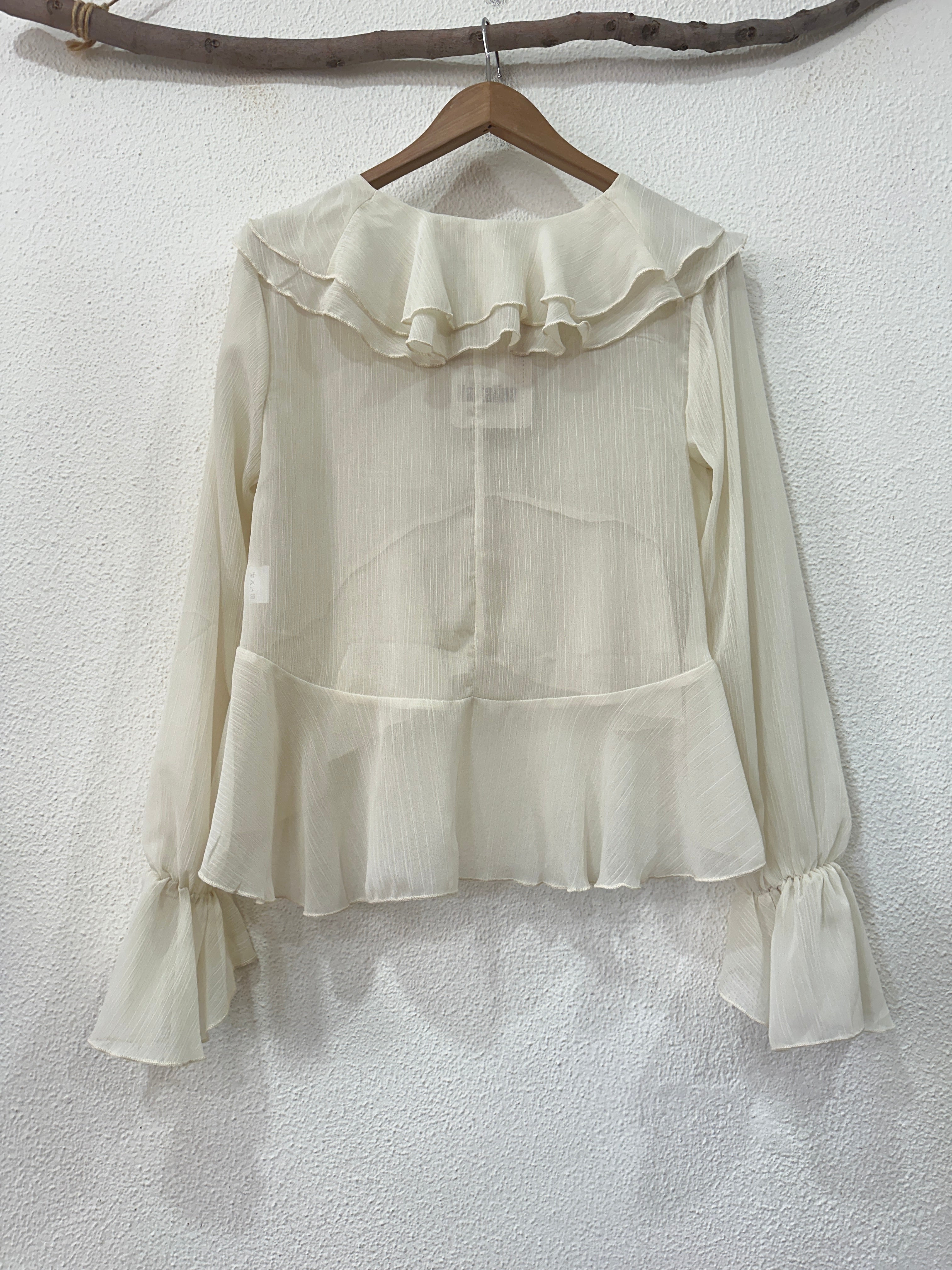 Túnica assimétrica c/folhos DEODORA