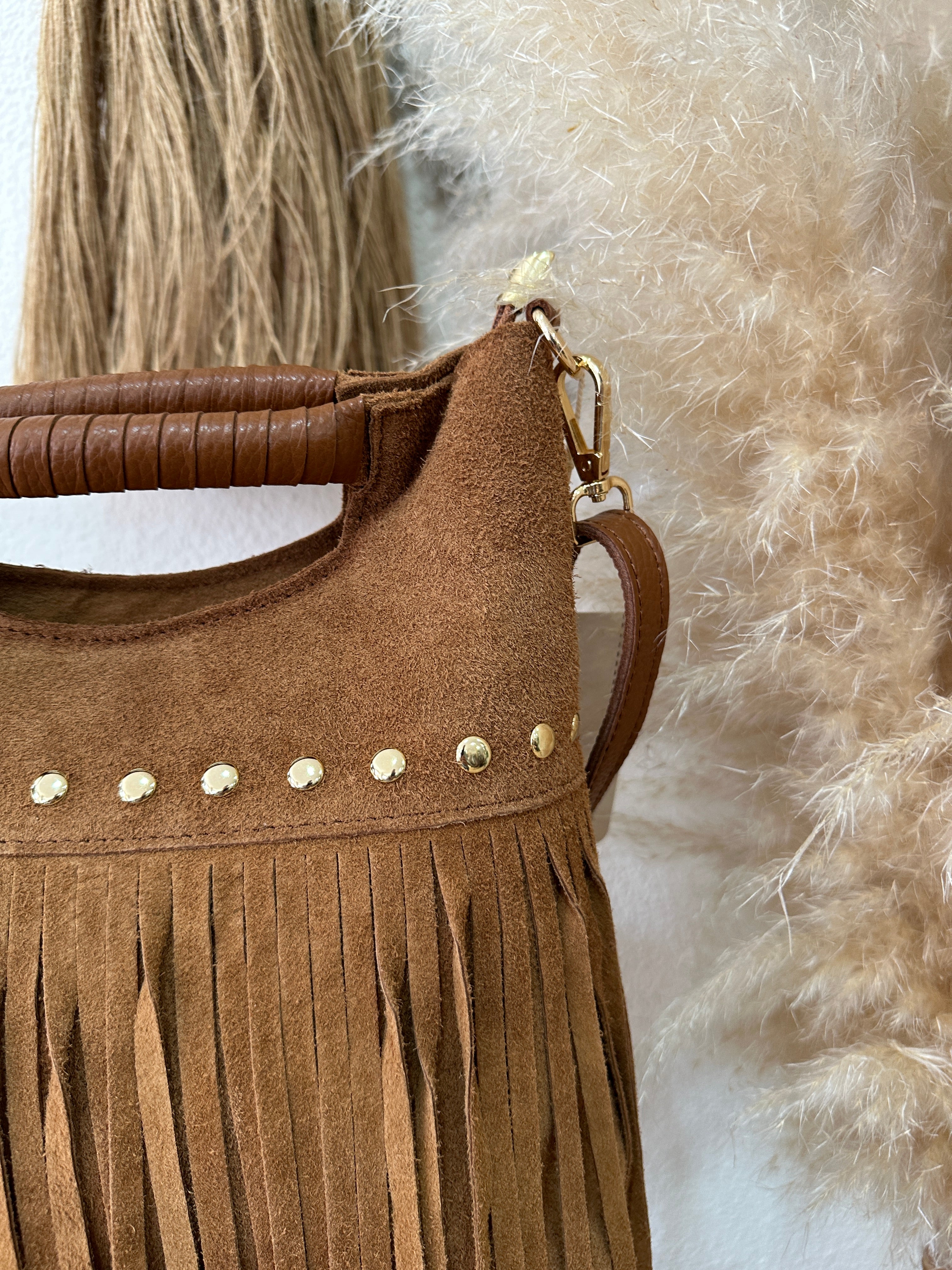 Mala em camurça c/franjas PÁDOVA