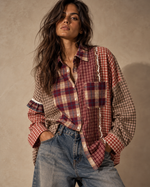 Chargez l'image dans la visionneuse de la galerie,Camisa oversize efeito patchwork BILLIE
