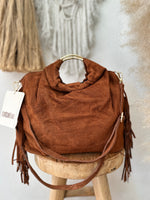 Carregar imagem no visualizador da galeria, Mala em pele c/franjas GENEVIEVE
