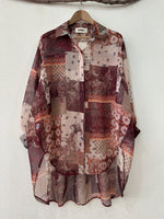 Load image in the gallery viewer,Camisa oversize em chiffon PROVENCE
