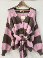 Carregar imagem no visualizador da galeria, Casaco de malha c/ cachecol BUBBLY
