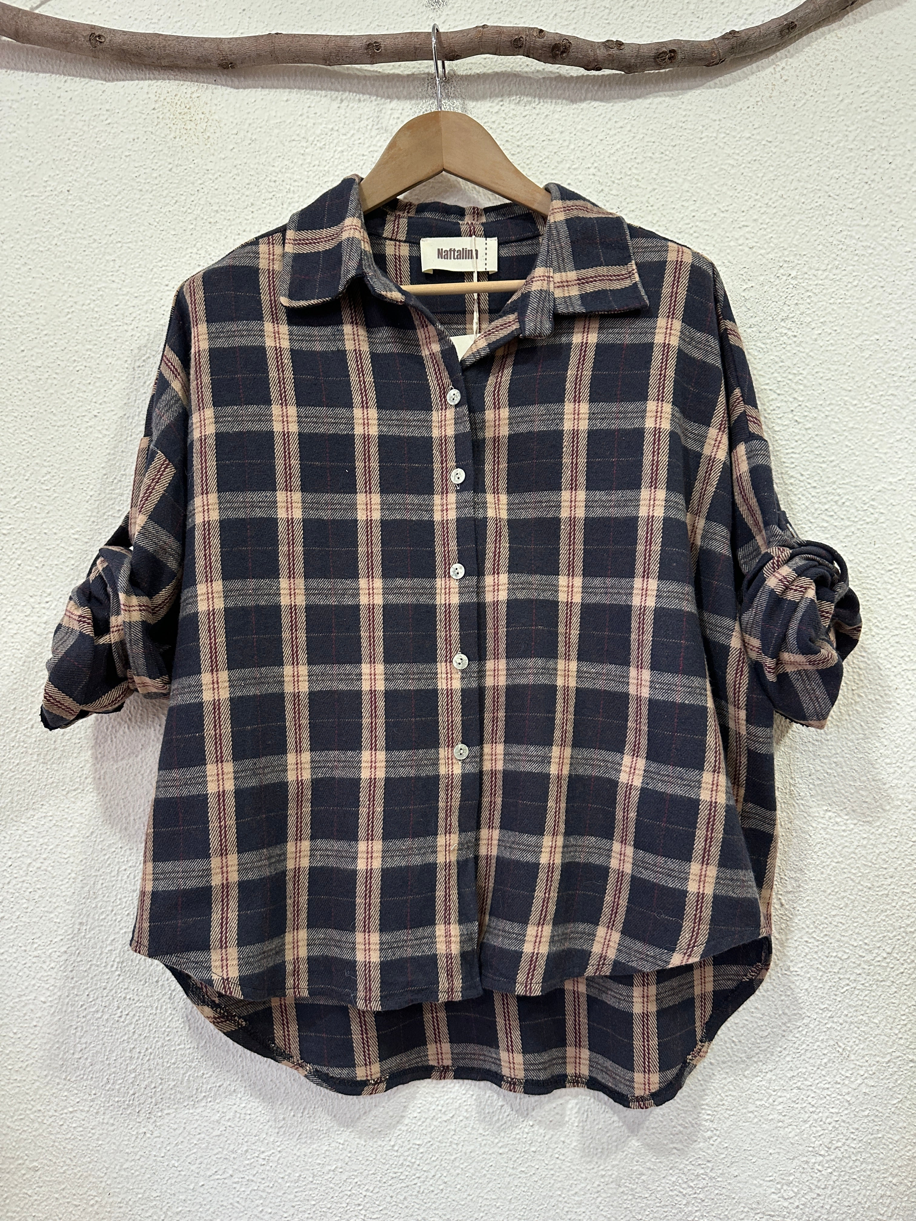 Camisa em flanela bordada KENAI