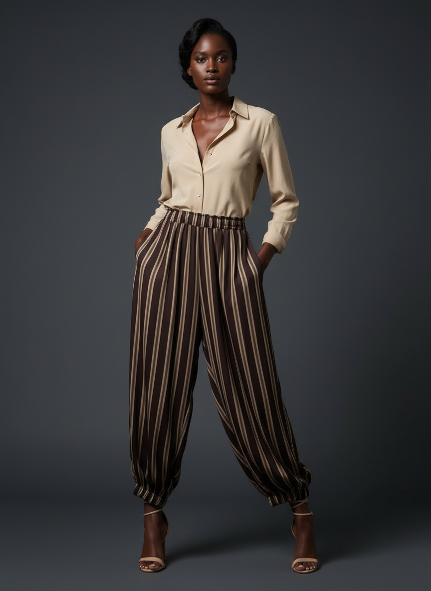 Calças em cetim estilo bombachas TANGER