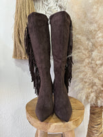 Carregar imagem no visualizador da galeria, Botas /salto fino e franjas COLORADO
