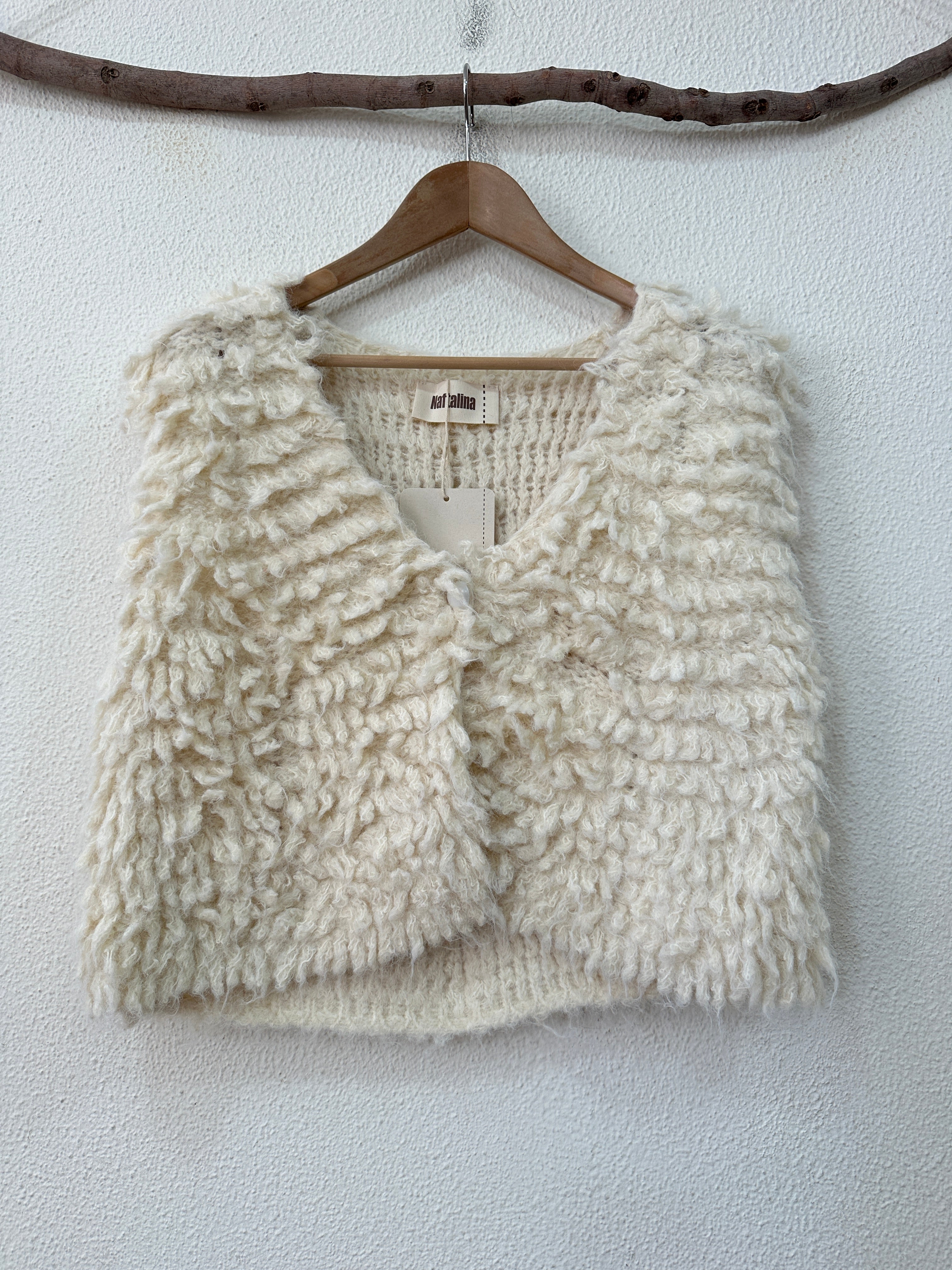 Colete curto em malha de laçadas BRAY