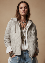 Carregar imagem no visualizador da galeria, Casaco acolchoado c/ bordados GYPSUM
