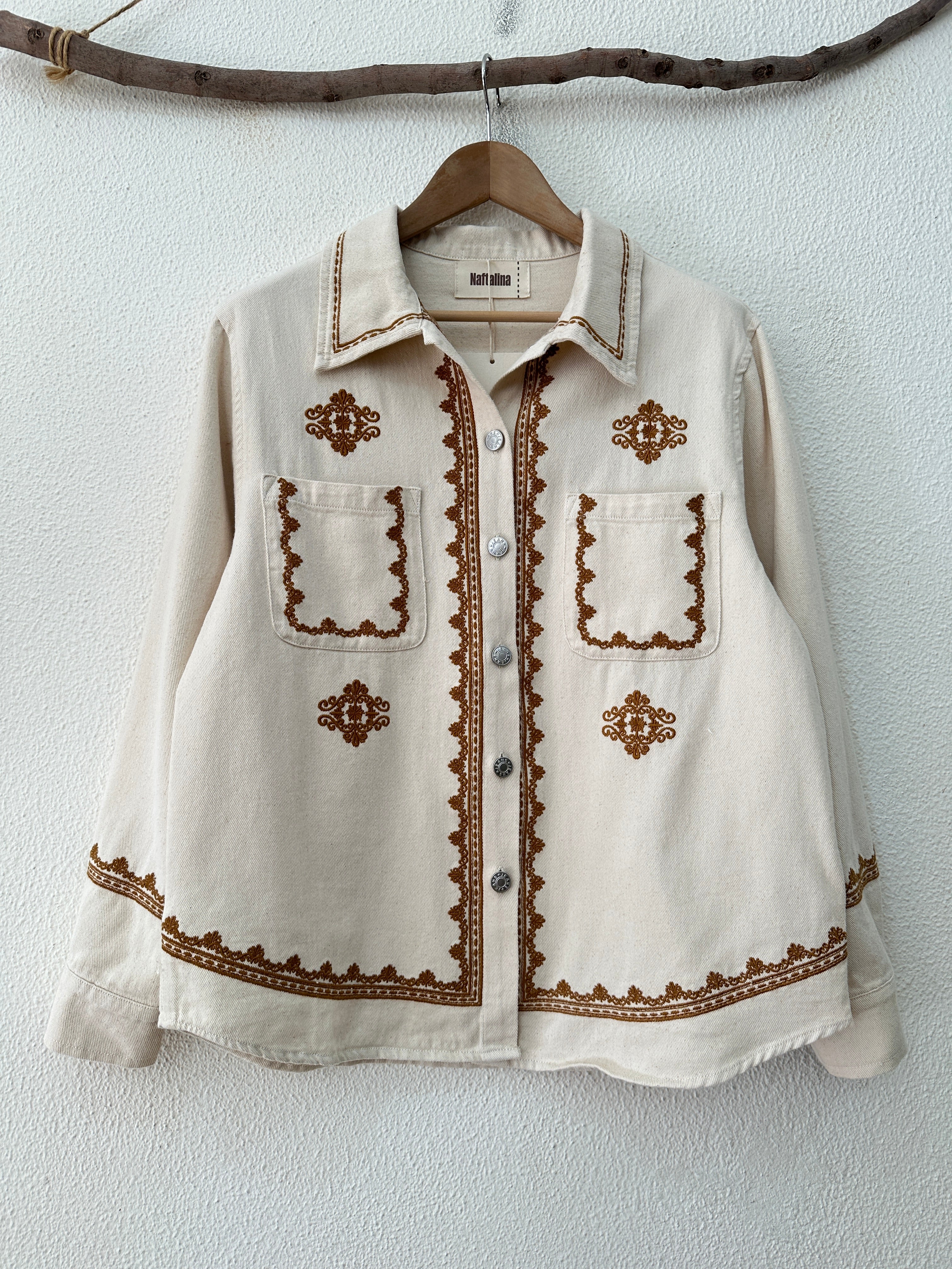 Casaco de sarja bordado MANON