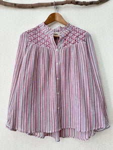 Camisa de algodão bordada OPHÉLIA