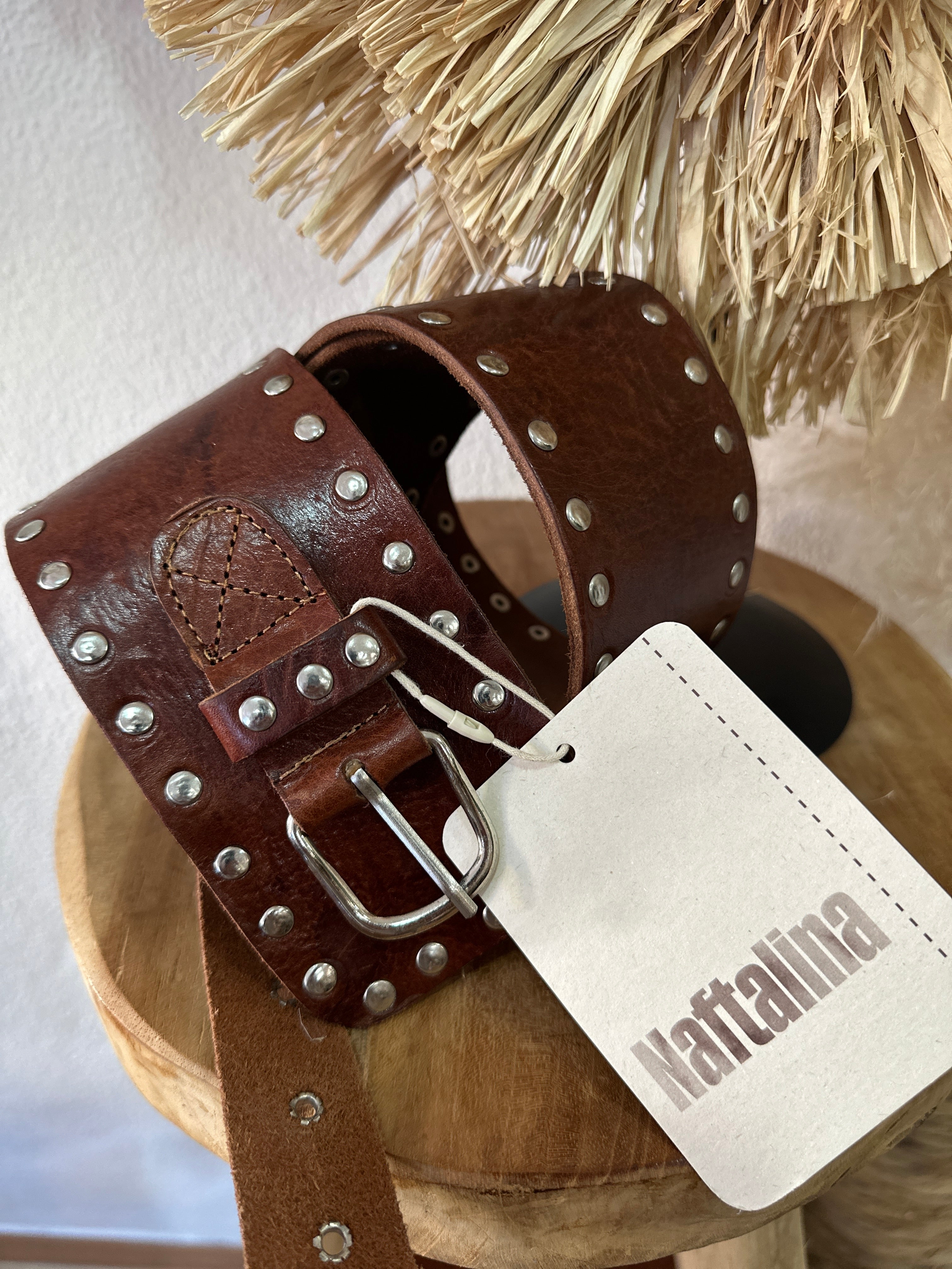 Cinto largo em pele GYOLA