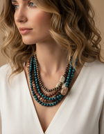 Carregar imagem no visualizador da galeria, Colar curto multivoltas OCEANO
