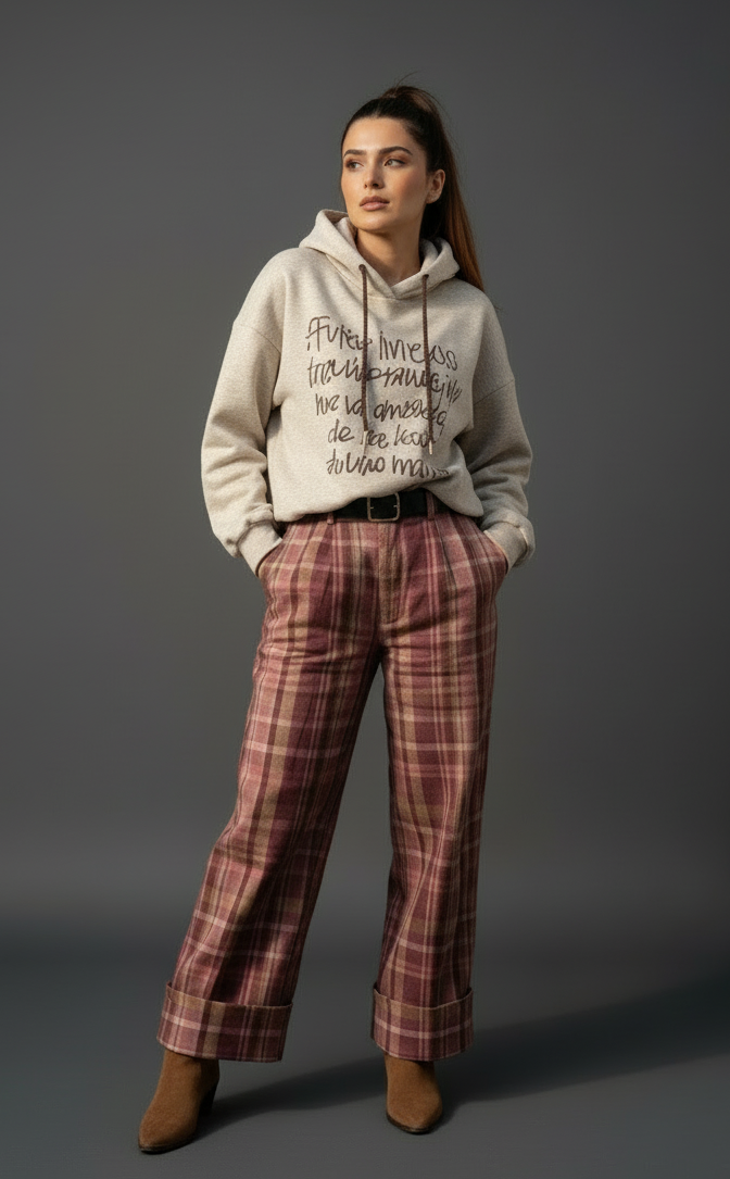 Pantalonas em suede c/virola RACHEL