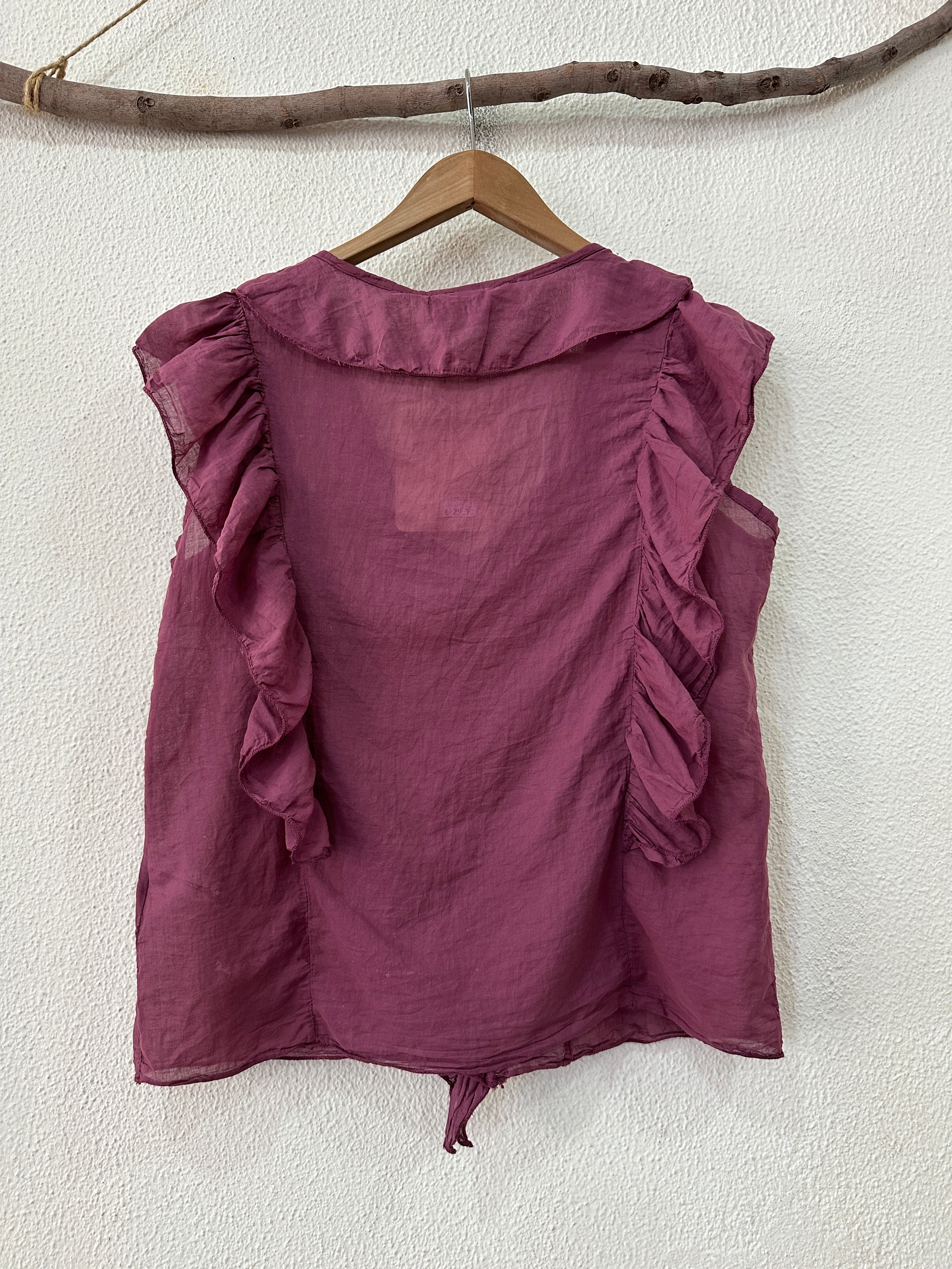 Top de algodão c/ folhos TORI