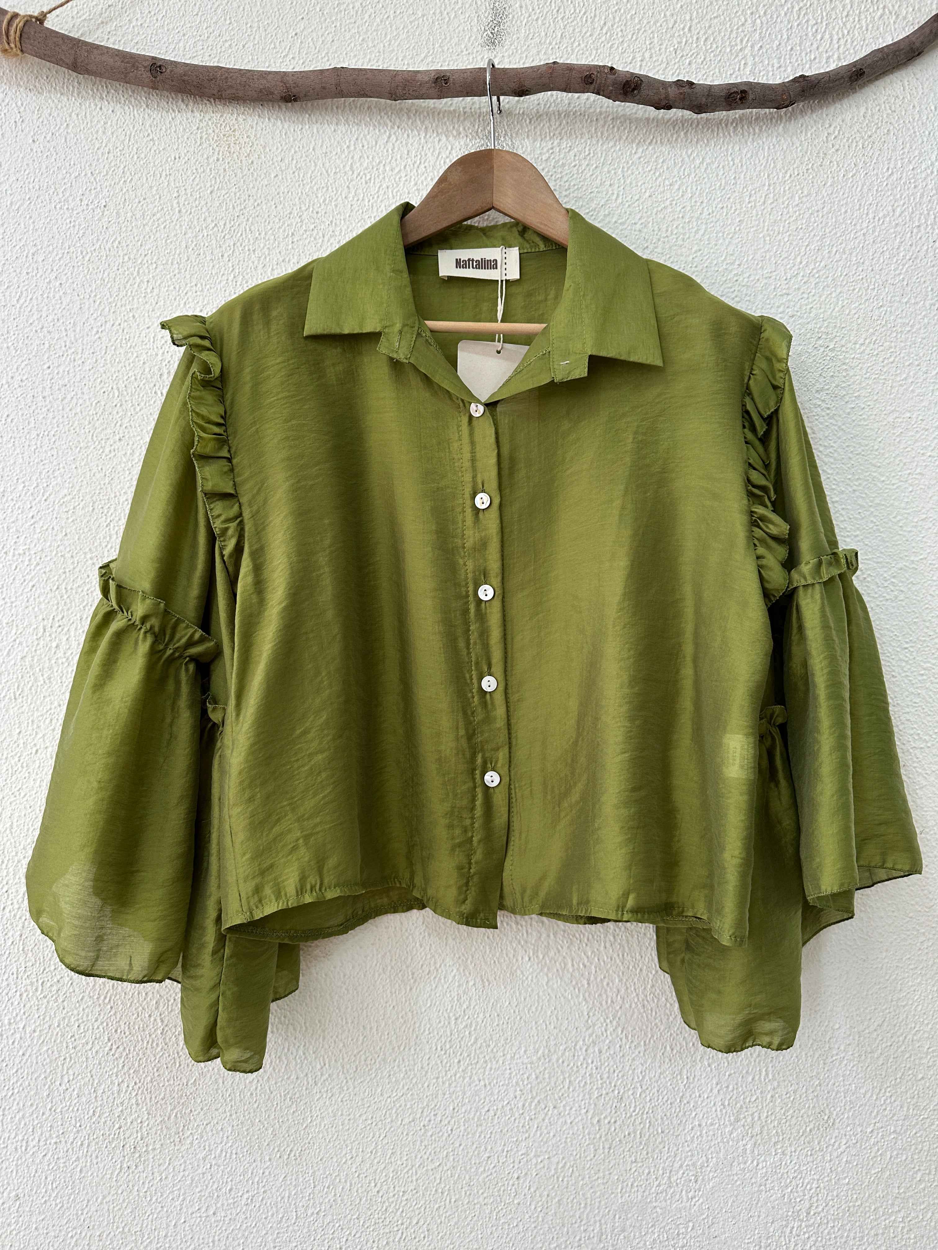 Camisa c/ mangas mariposa OLIVIA