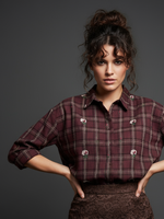 Carica l&#39;immagine nel visualizzatore della galleria,Camisa de flanela c/ bordados BLOOM
