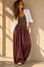 Carica l'immagine nel visualizzatore della galleria,Pantalonas wide leg c/ cinto DIXIE

