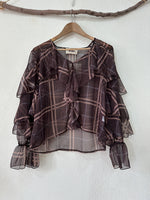 Load image in the gallery viewer,Blusa em chiffon c/folhos FLAY
