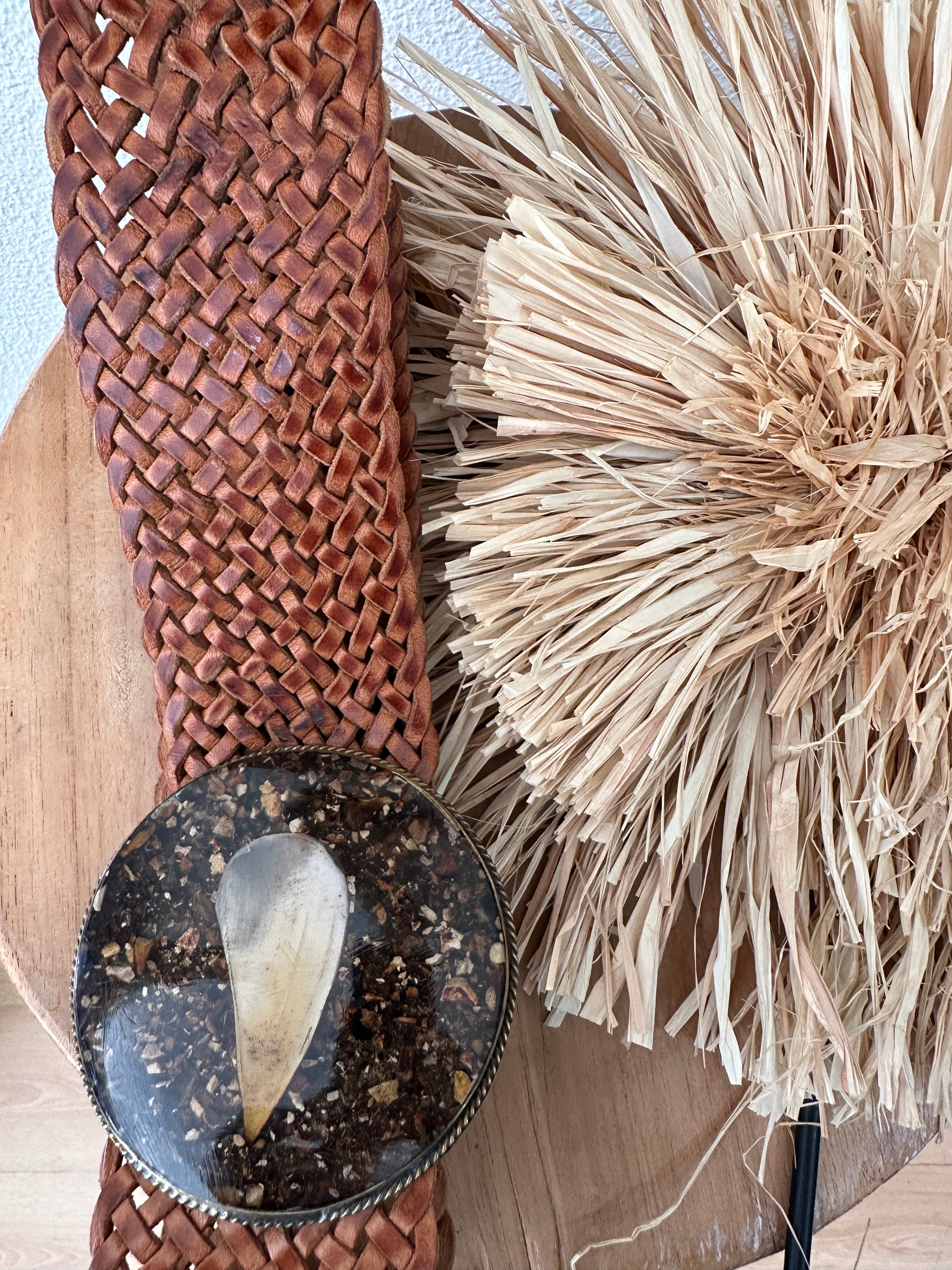 Cinto em pele entrançada GRAVITY