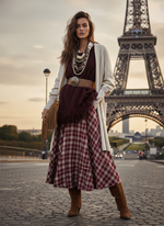 Load image in the gallery viewer,Casaco comprido em malha fina c/franja SNOWDONIA
