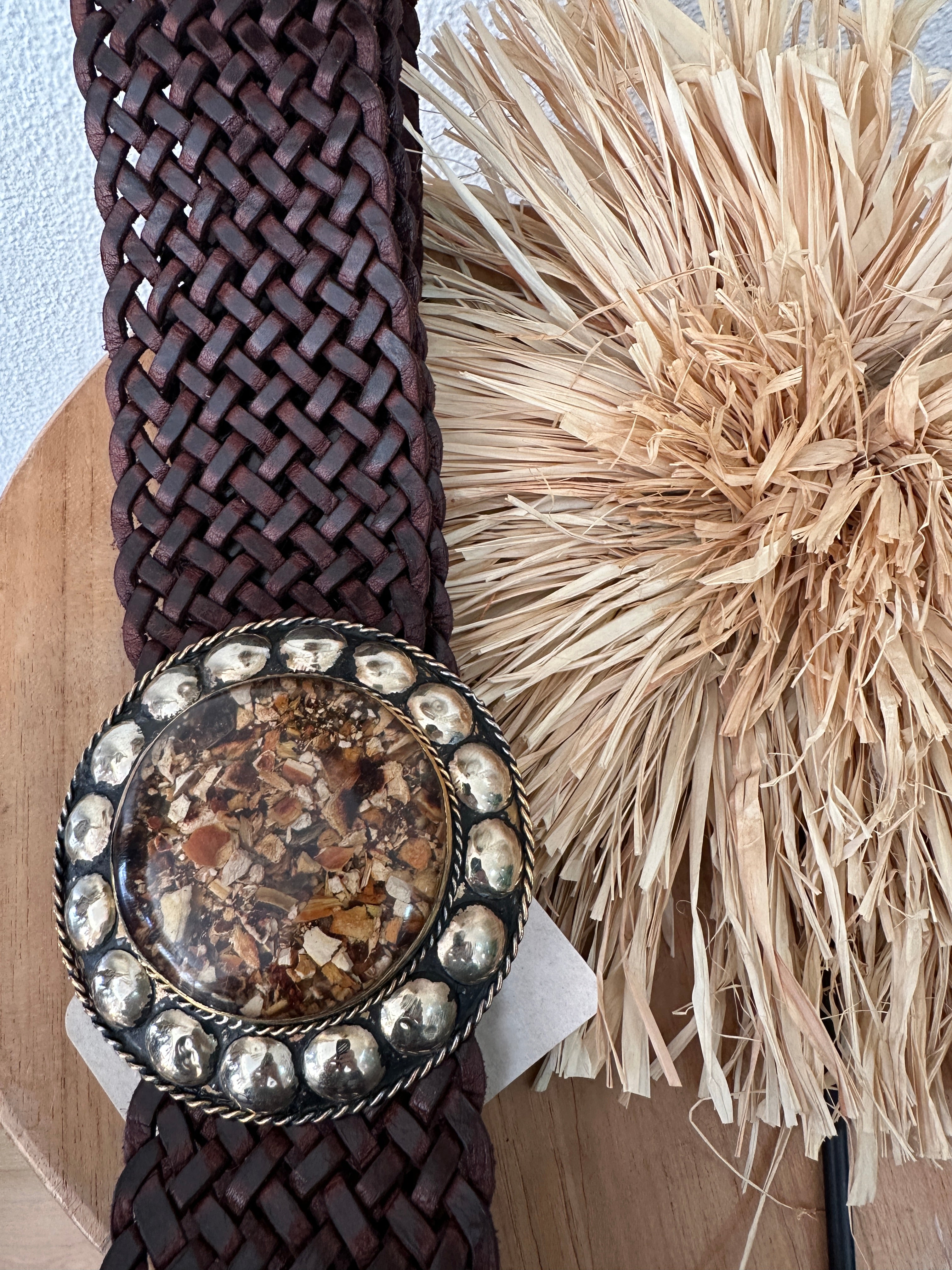 Cinto em pele entraçada OBLIVION