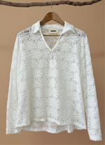 Carregar imagem no visualizador da galeria, Túnica tipo polo em renda DOVE
