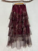 Load image in the gallery viewer,Saia em tule c/ folhos BOSTON
