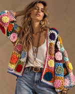 Cargue la imagen en el visor de la galería,Casaco em crochet feito à mão BARBARA
