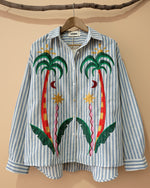 Carregar imagem no visualizador da galeria, Camisa bordada c/brilho PALMTREE
