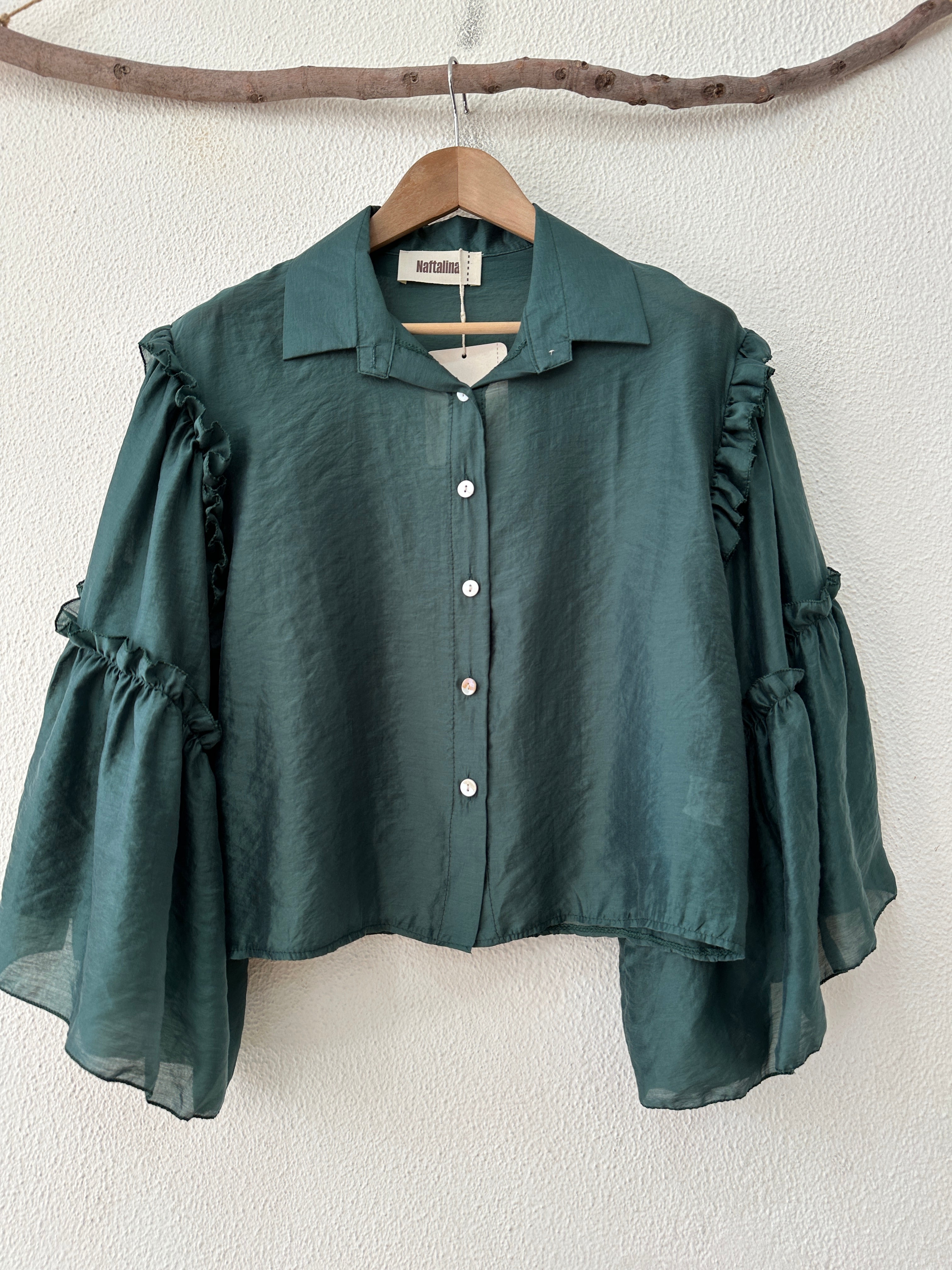 Camisa c/ mangas mariposa OLIVIA