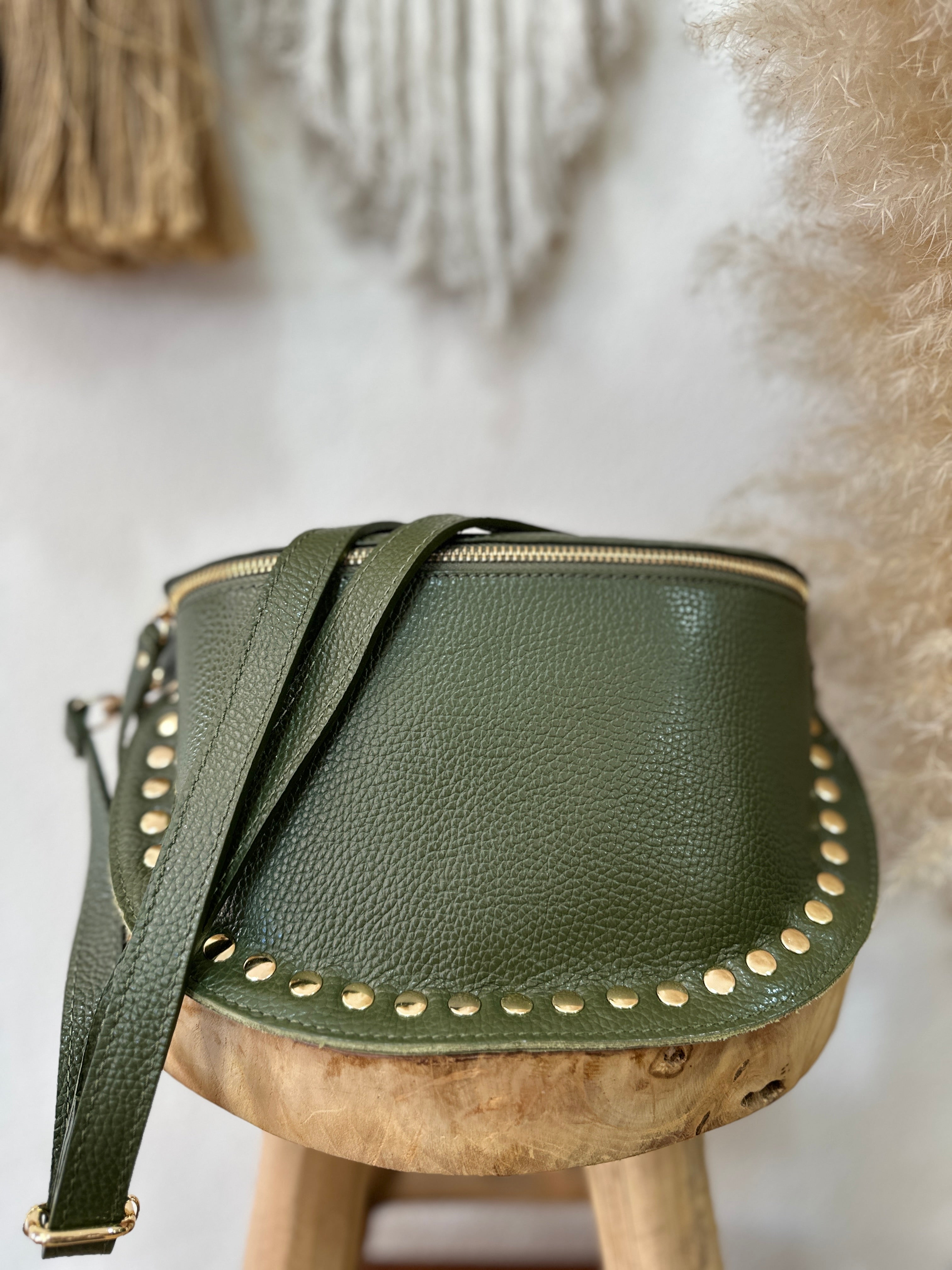 Bolsa crossbody em pele CYNTHIA