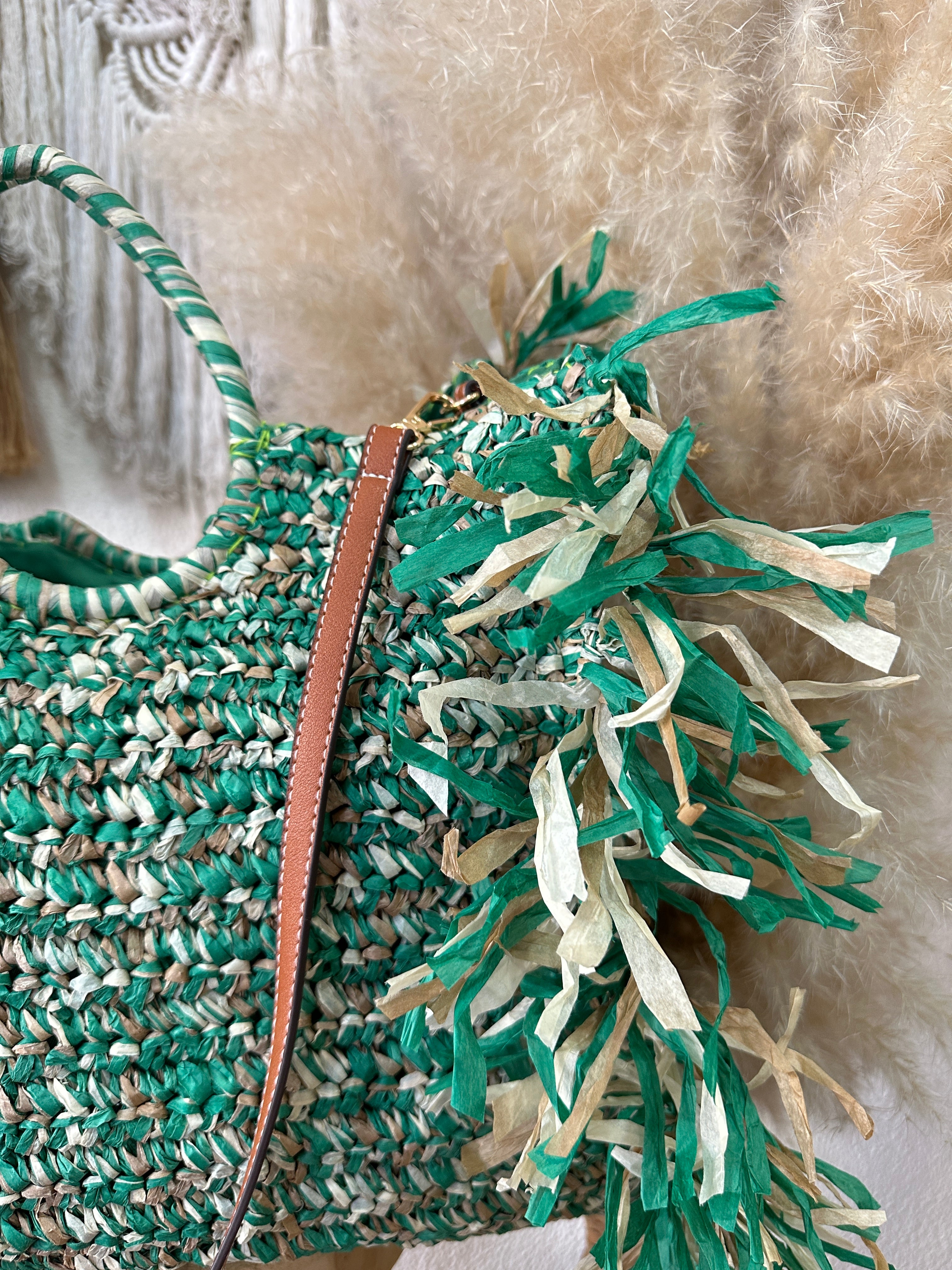 Mala em ráfia c/franjas TERESA