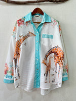 Chargez l&#39;image dans la visionneuse de la galerie,Camisa oversize GIRAFFE
