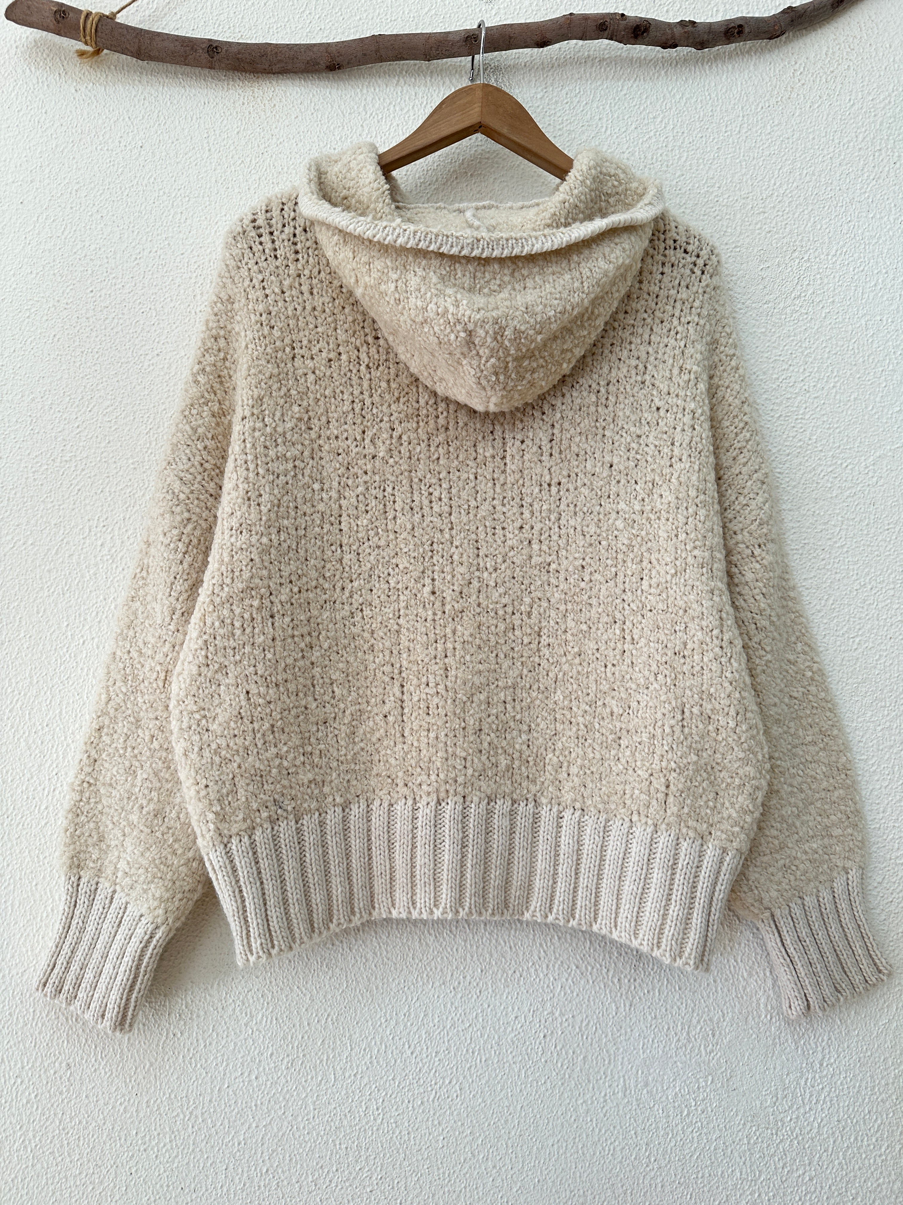 Camisola de malha encaracolada c/carapuço MERÍADE