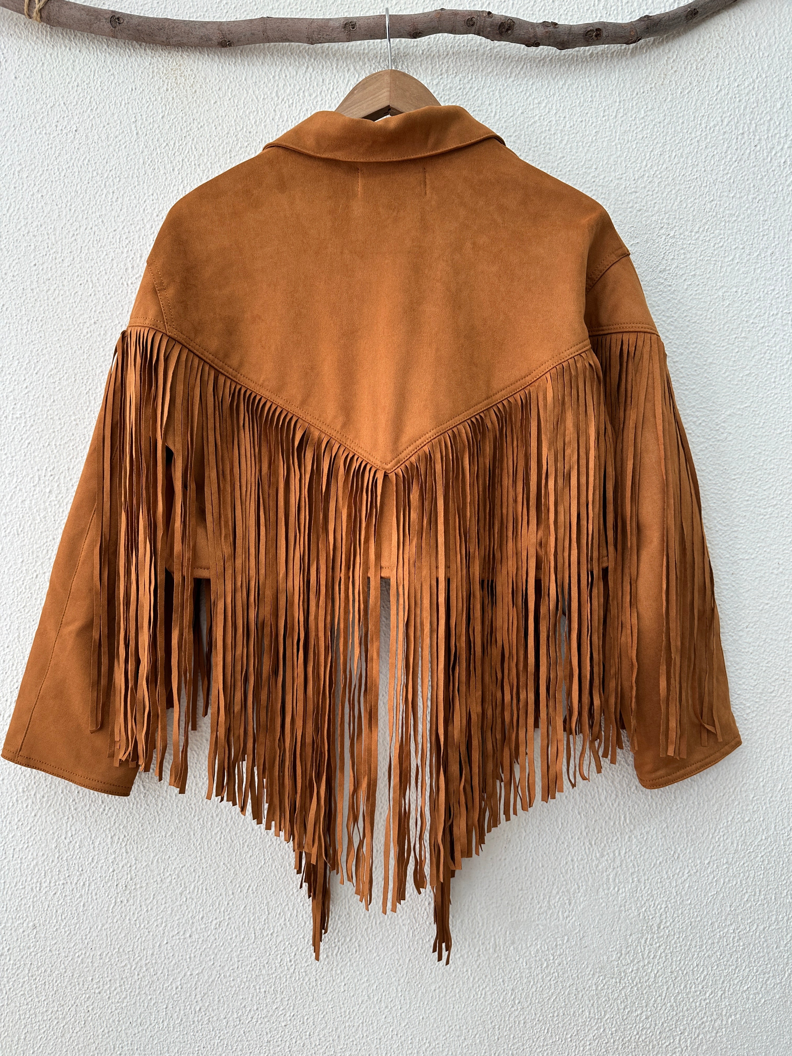 Blusão em suede c/ franjas MARYLAND