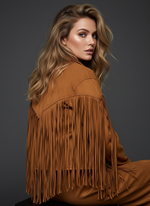 Load image in the gallery viewer,Blusão em suede c/ franjas MARYLAND
