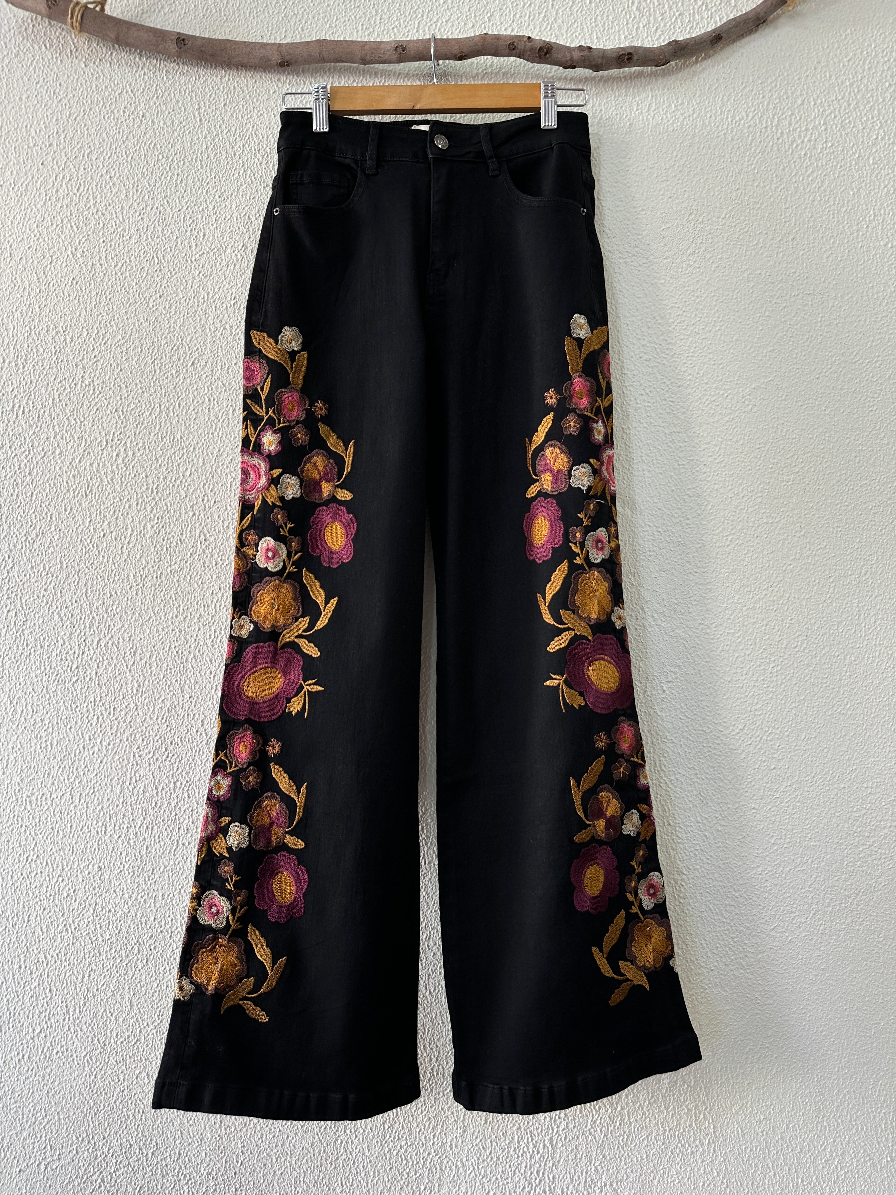 Calças de sarja bordadas FLORIANÓPOLIS