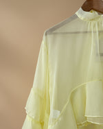 Carregar imagem no visualizador da galeria, Túnica assimétrica em chiffon VANILLA
