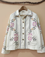Carica l'immagine nel visualizzatore della galleria,Casaco de sarja bordado BLOSSOM
