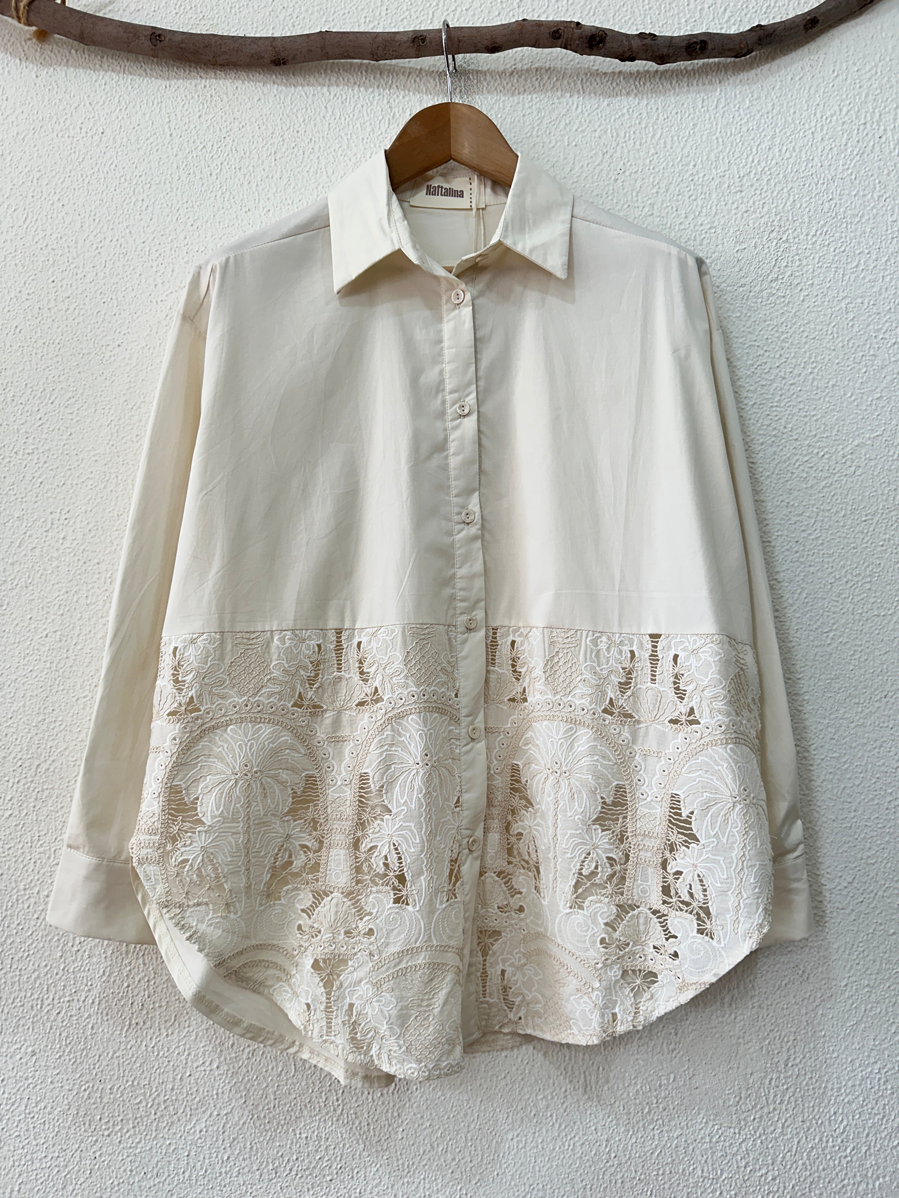 Camisa oversize bordada OÁSIS