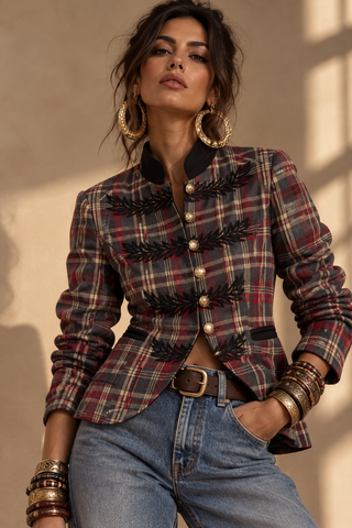 Blazer de flanela c/ ombreiras CAVALRY