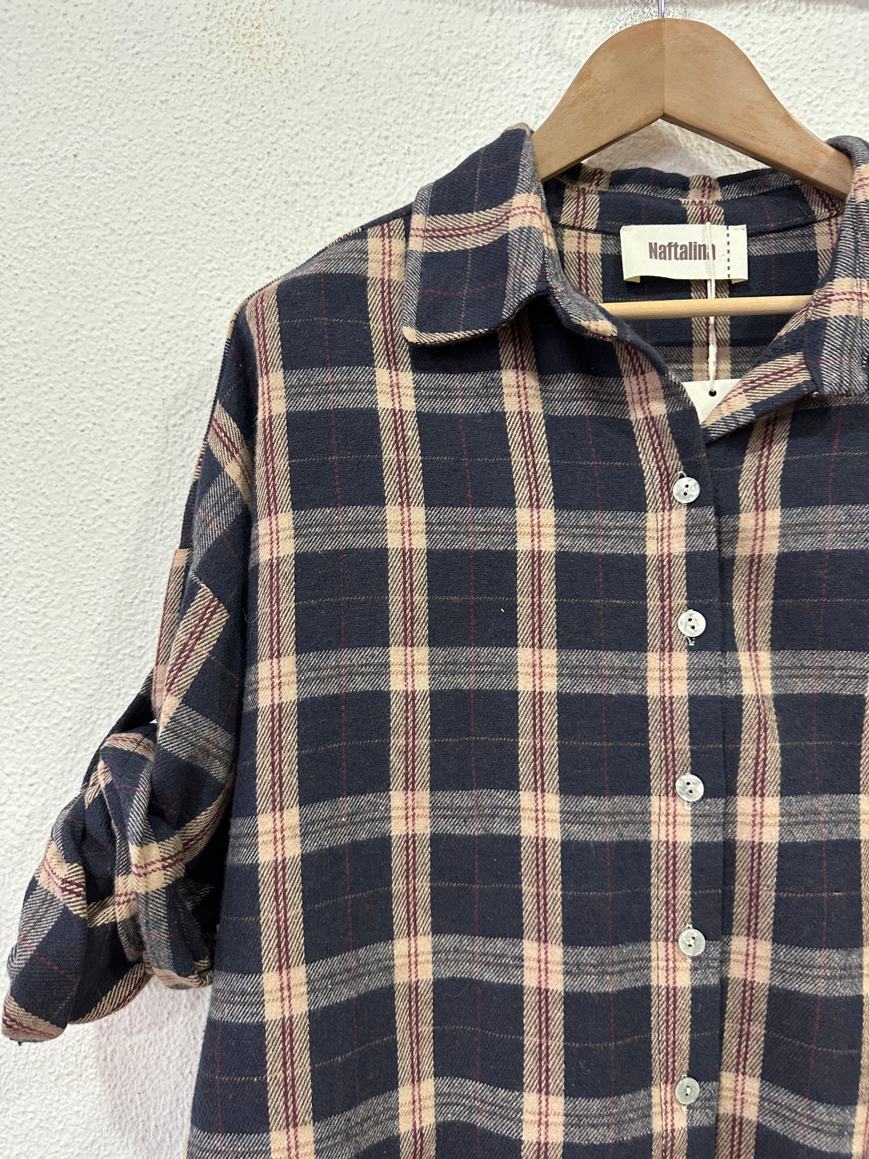 Camisa em flanela bordada KENAI