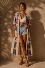 Carregar imagem no visualizador da galeria, Vestido camiseiro bordado ARNAVA
